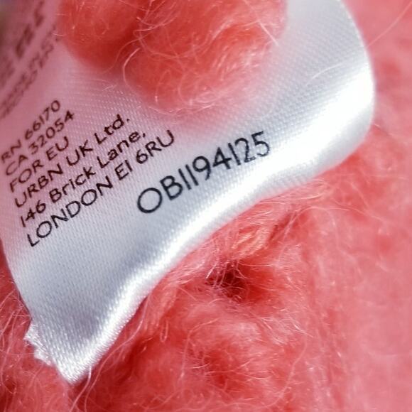 PILCRO Anthropologie Zamora Cowl Neck Alpaca Sweater in Coral #OB1194125 Small - Picture 15 of 15